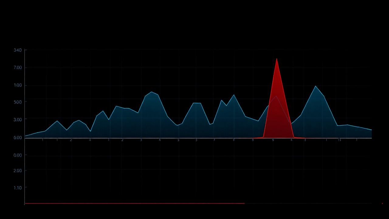 Frame time timeline graph with one red spike indicating a stutter event